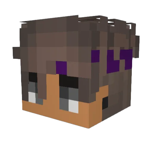 Domeyy Minecraft avatar head, 3D render