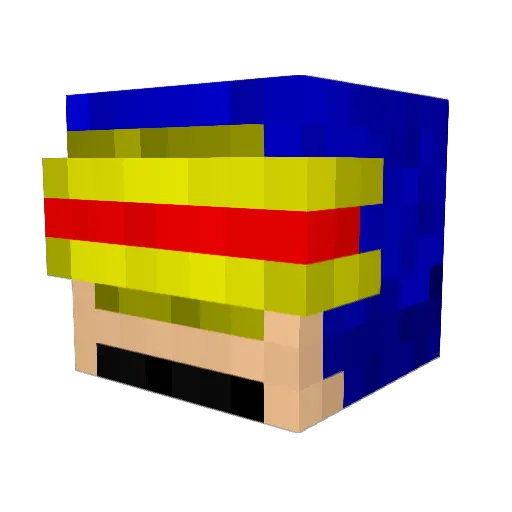 Domezalot Minecraft avatar head, 3D render