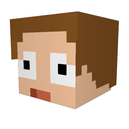 Domhum Minecraft avatar head, 3D render