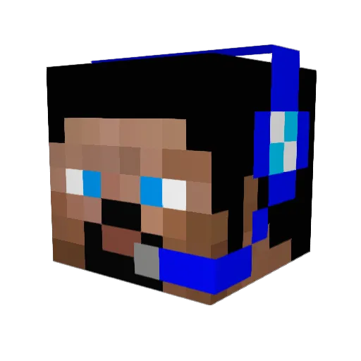 Domi0214 Minecraft avatar head, 3D render