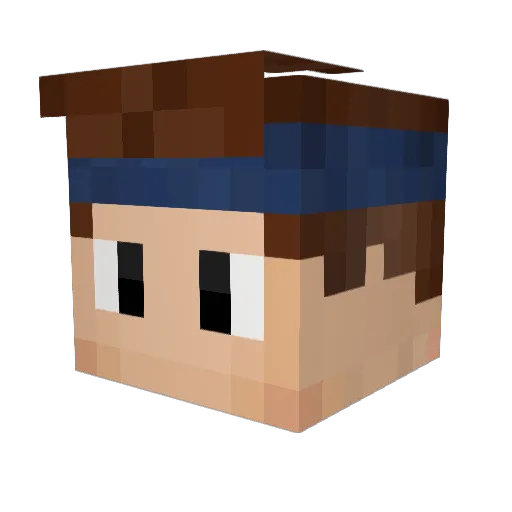 Domi1303 Minecraft avatar head, 3D render