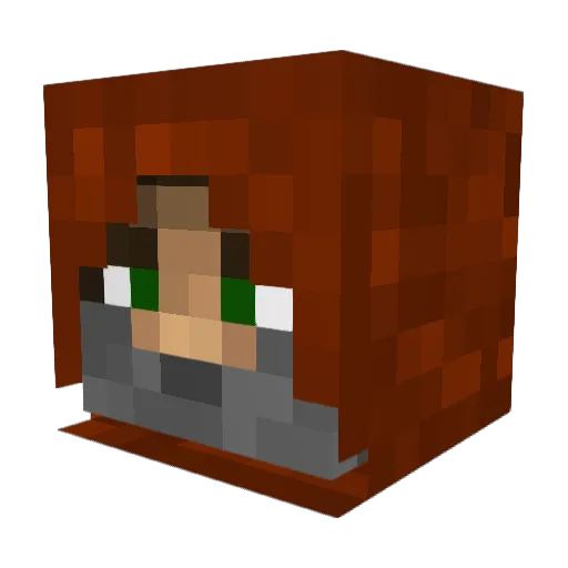 DomiG21 Minecraft avatar head, 3D render