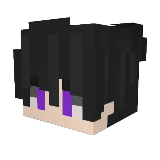 DomiGammer Minecraft avatar head, 3D render