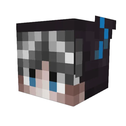 DomiHD Minecraft avatar head, 3D render