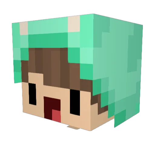 DomiMagKekse Minecraft avatar head, 3D render