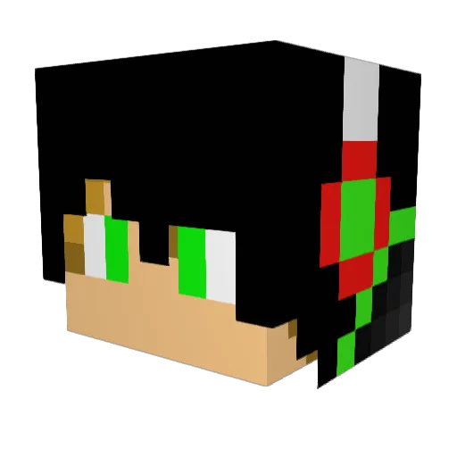 Domicrafter04 Minecraft avatar head, 3D render