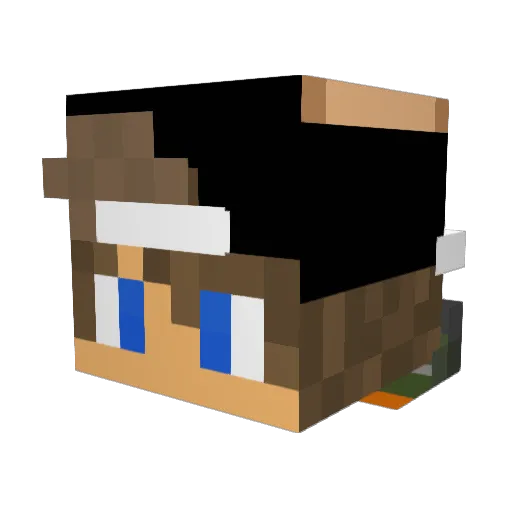 DomiiixP Minecraft avatar head, 3D render