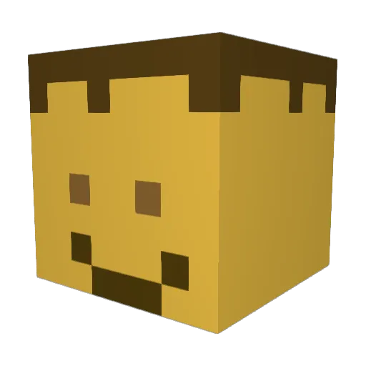 Domilum Minecraft avatar head, 3D render