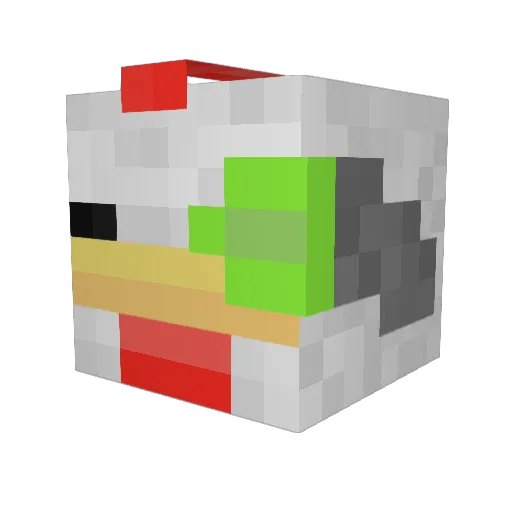 Domimaus Minecraft avatar head, 3D render