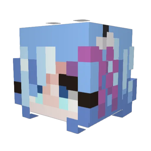 DomimikDom Minecraft avatar head, 3D render