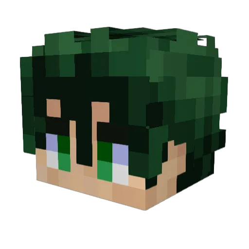 Domimova Minecraft avatar head, 3D render