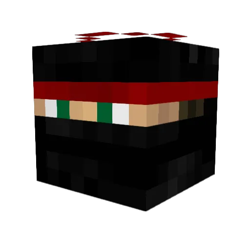 Domin007 Minecraft avatar head, 3D render