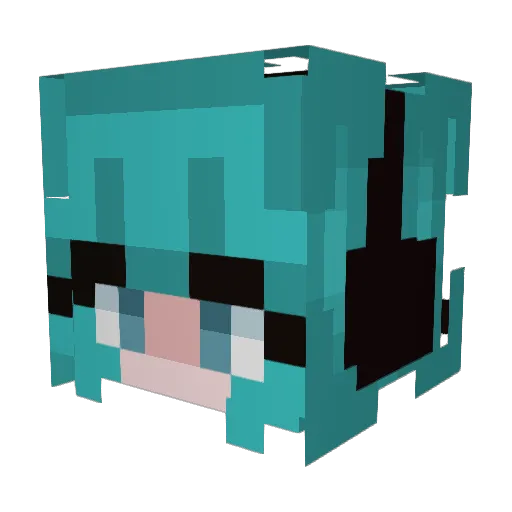 Domin8trix15 Minecraft avatar head, 3D render