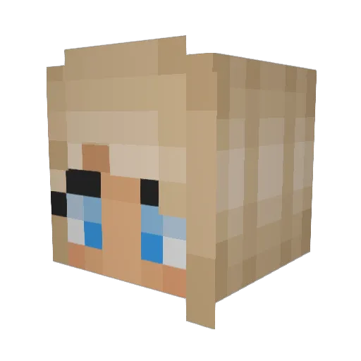 DominPremium1 Minecraft avatar head, 3D render