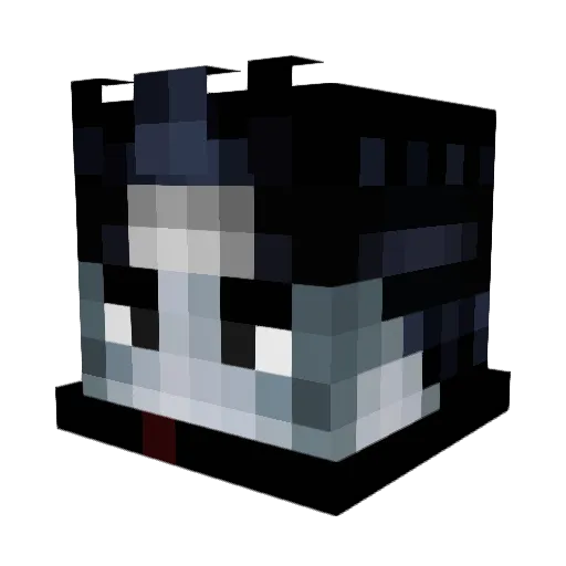 Dominacion Minecraft avatar head, 3D render