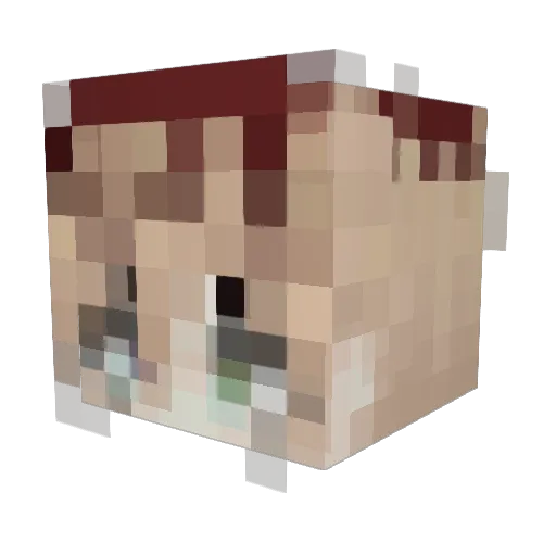 Dominacius Minecraft avatar head, 3D render