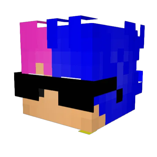 DominadorMortal Minecraft avatar head, 3D render