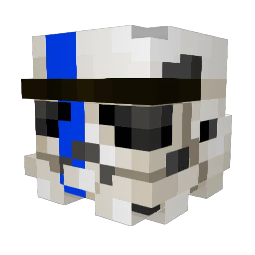 DominantRhino22 Minecraft avatar head, 3D render