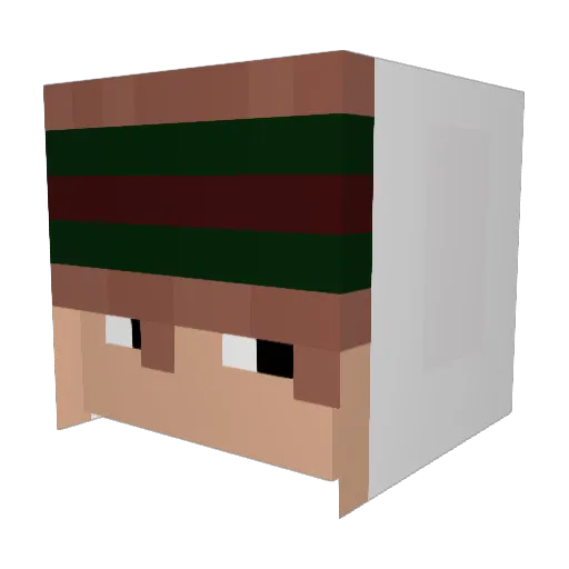 Dominanz Minecraft avatar head, 3D render