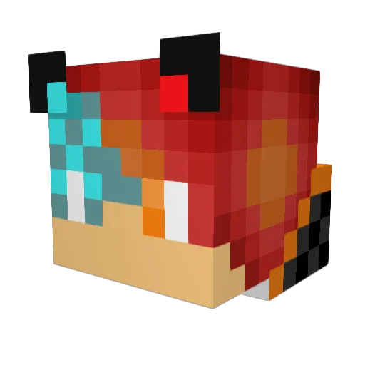 DominatorKD Minecraft avatar head, 3D render