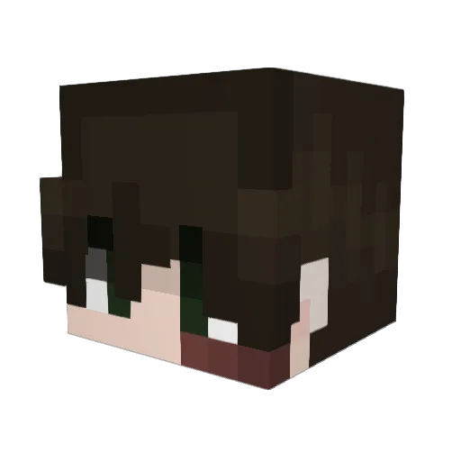 Dominbie Minecraft avatar head, 3D render