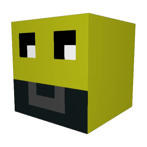 DominiKk97 Minecraft avatar head, 3D render
