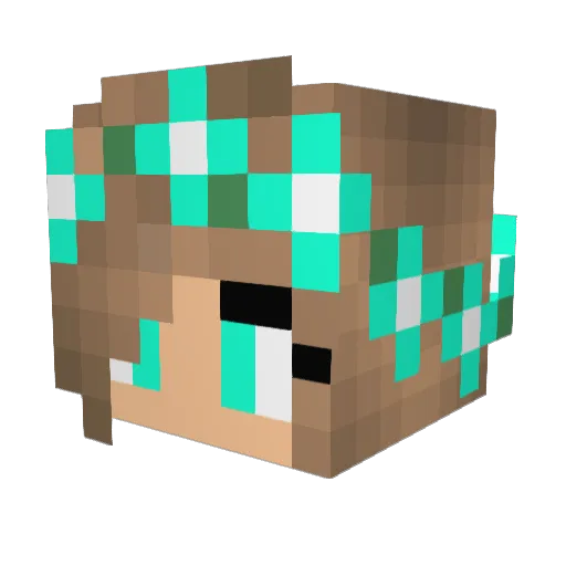 DominicBros Minecraft avatar head, 3D render