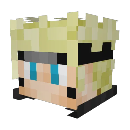 Dominicwild Minecraft avatar head, 3D render