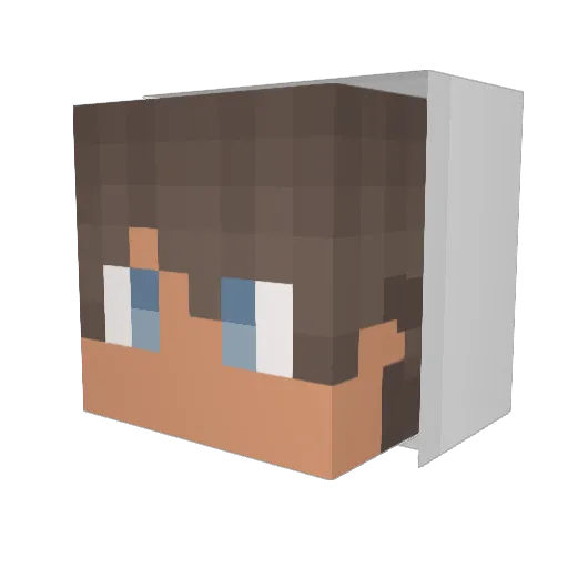 Dominik15 Minecraft avatar head, 3D render