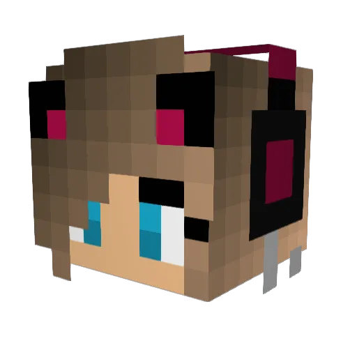 Dominisii Minecraft avatar head, 3D render