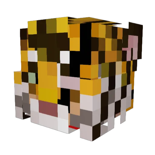 Domino3210 Minecraft avatar head, 3D render