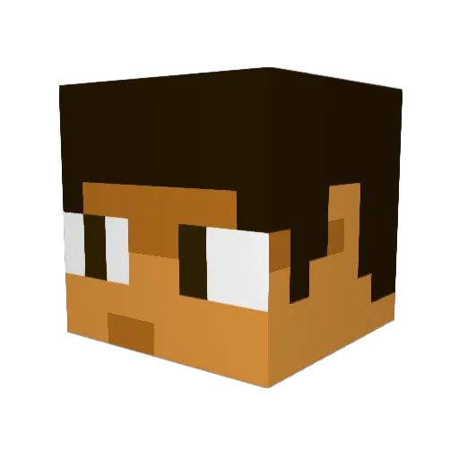 Domino437 Minecraft avatar head, 3D render