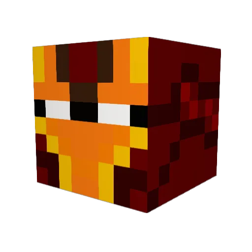 DominoBlack Minecraft avatar head, 3D render
