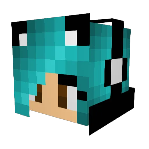 DominoDares Minecraft avatar head, 3D render