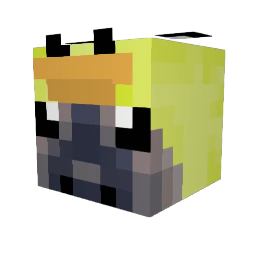 Dominodancer1 Minecraft avatar head, 3D render