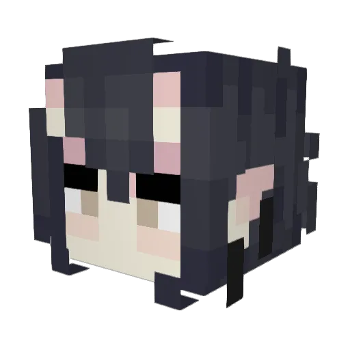Dominoise Minecraft avatar head, 3D render
