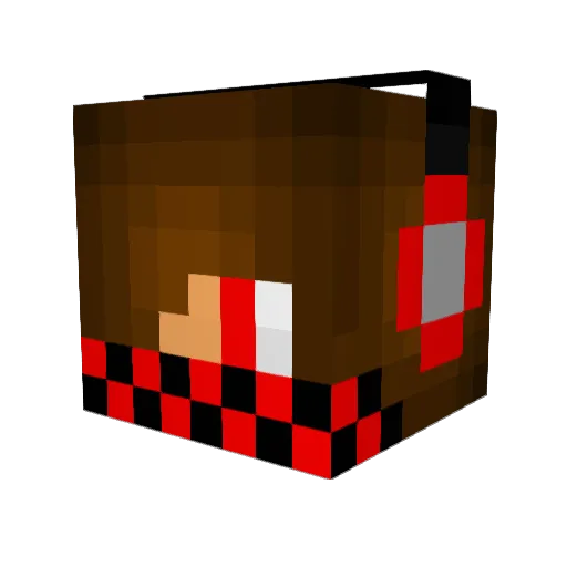 Dominonathan Minecraft avatar head, 3D render