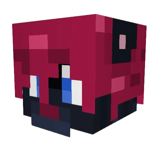 DominosDomino Minecraft avatar head, 3D render