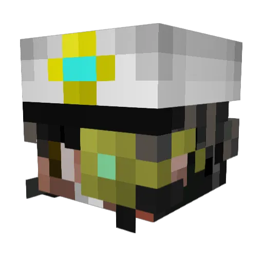 Dominowarrior1 Minecraft avatar head, 3D render