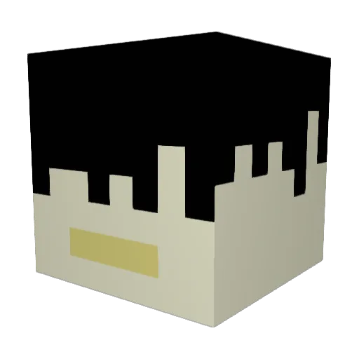Dominxkk Minecraft avatar head, 3D render