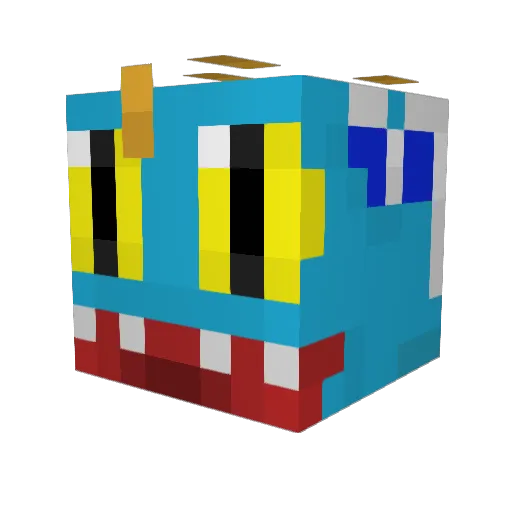 Domisnickers Minecraft avatar head, 3D render