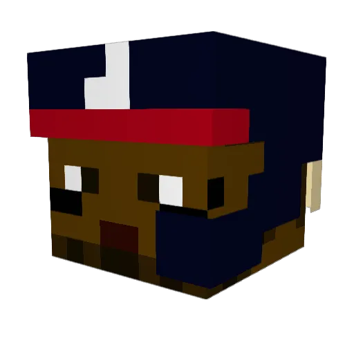 Domistootight Minecraft avatar head, 3D render