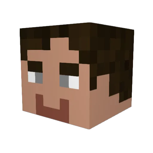 Domitius Minecraft avatar head, 3D render