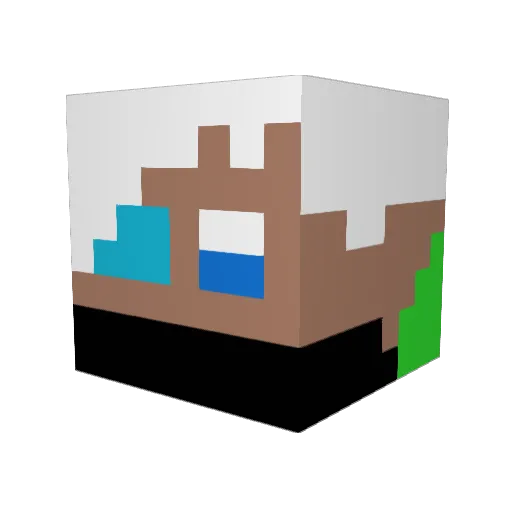Domlandius Minecraft avatar head, 3D render