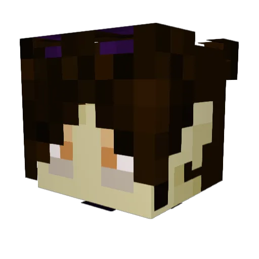 Dommebo Minecraft avatar head, 3D render