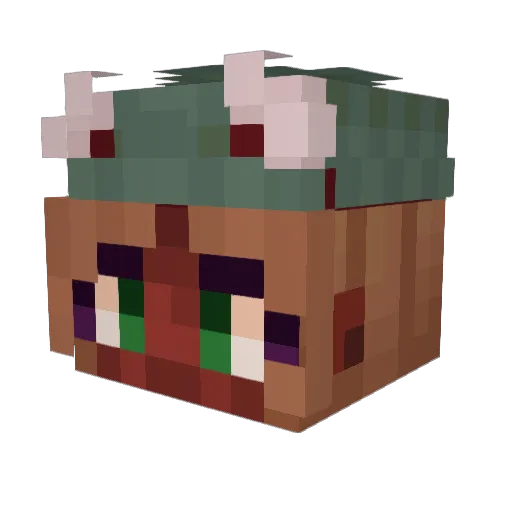 DommyDoo Minecraft avatar head, 3D render