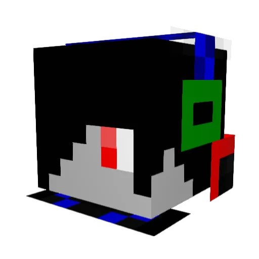 Domnore Minecraft avatar head, 3D render