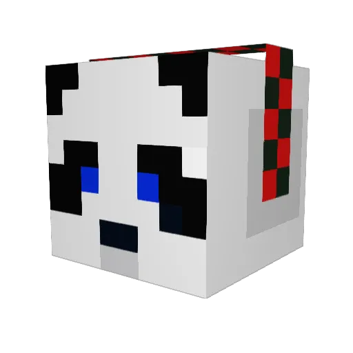 DomoDC_ Minecraft avatar head, 3D render
