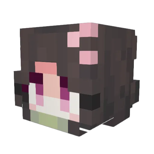 DomoDinosaur Minecraft avatar head, 3D render