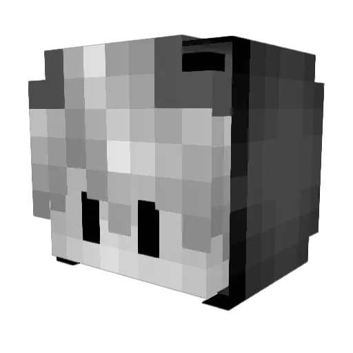 Domokaun Minecraft avatar head, 3D render